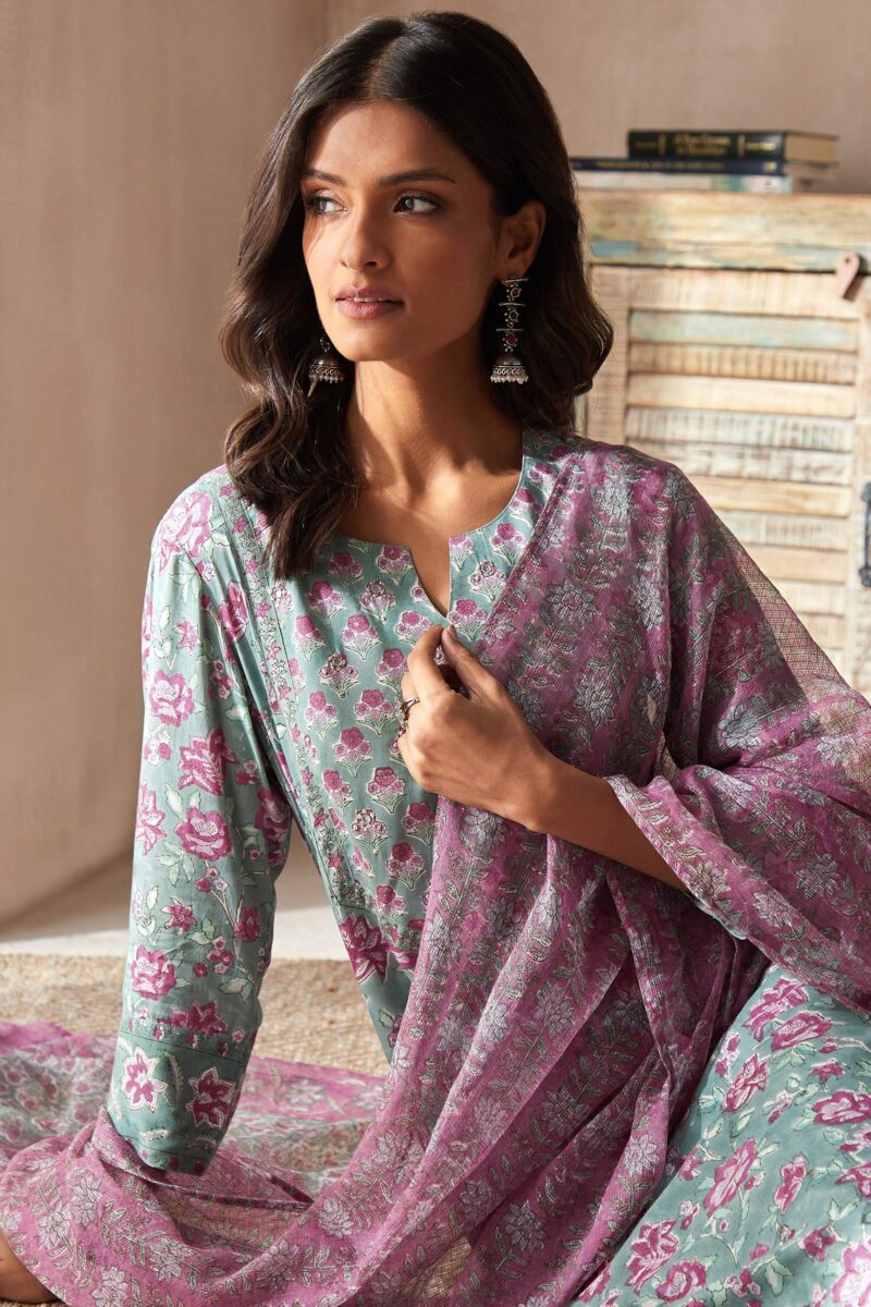 Gulshan Bagh Seher Sanganeri Kurta - Image 5