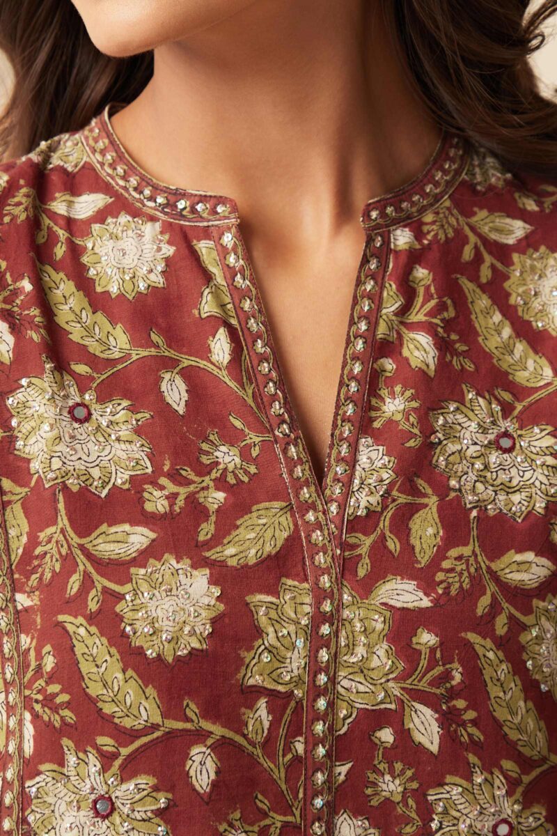 Sehra Zeenat Bagru Kurta - Image 3