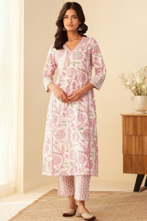 Rosheen Niyamat Sanganeri Kurta