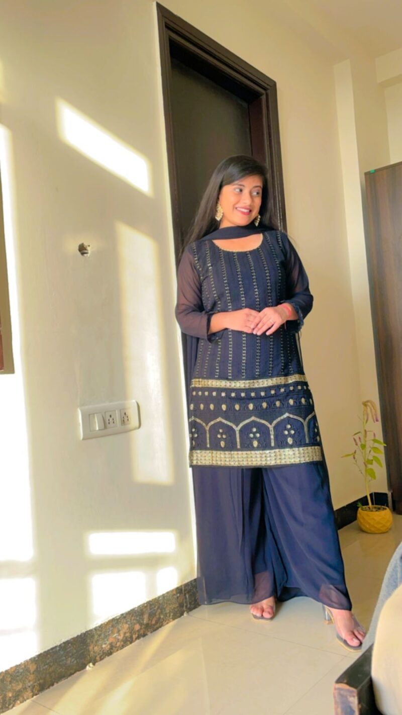 Designer Must Have Black Festive Suit Set - Image 2