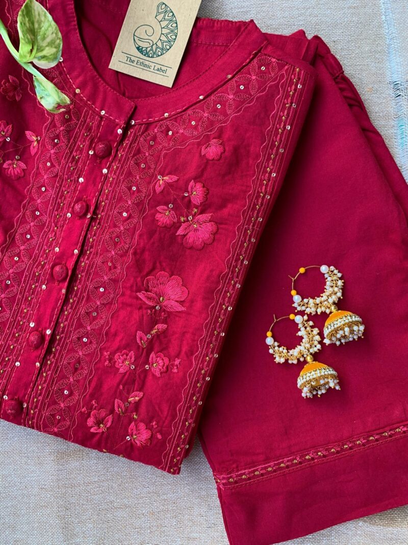 "Ishika" Cotton Kurta Set(3pc) - Image 3