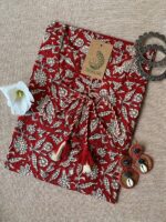 Maroon Bagru Tassel Cotton Kurta